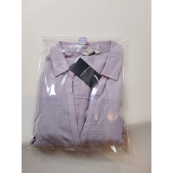LUCKY BRAND NWT. LILAC COLOR COTTON/MODAL TOP SIZE XS - Picture 12 of 13